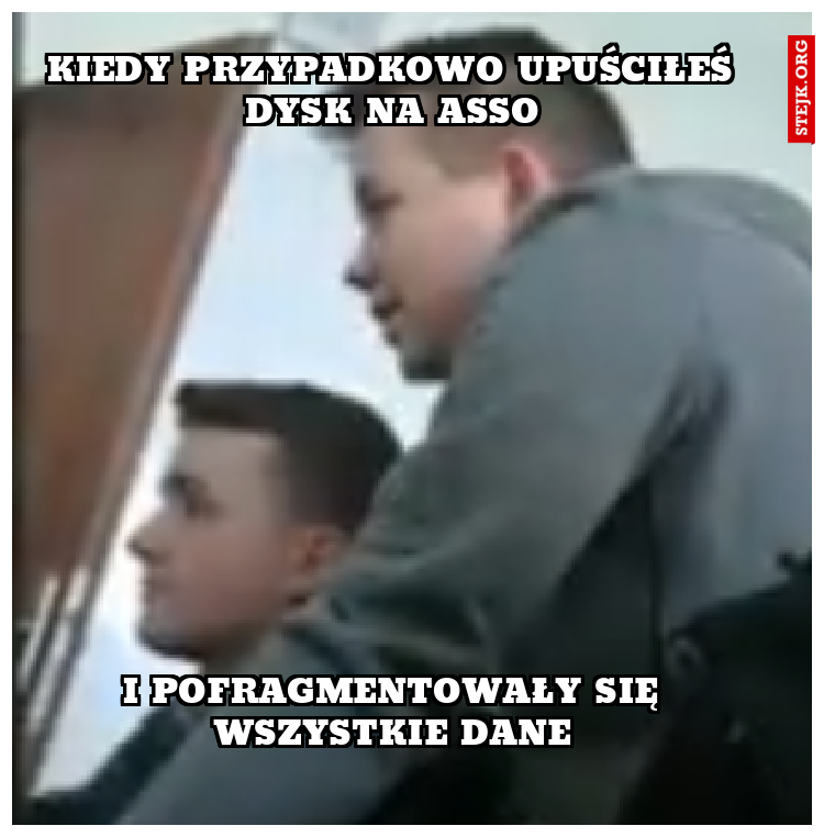 Kiedy upuściłeś dysk na ASSO