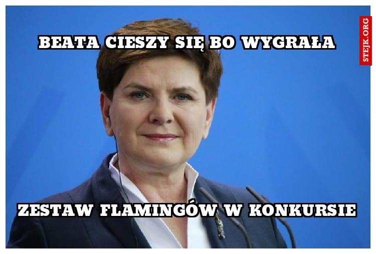 Beata cieszy się bo wygrała