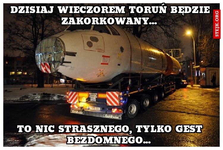 Dzisiaj wieczorem Toruń będzie zakorkowany... 