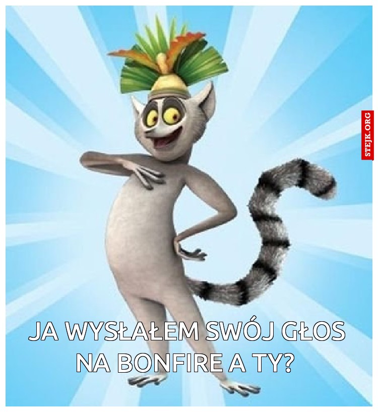 Ja wysłałem swój głos na Bonfire a Ty? 
