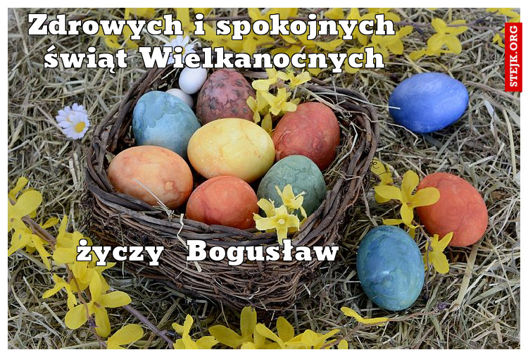 Zdrowych i spokojnych świąt Wielkanocnych