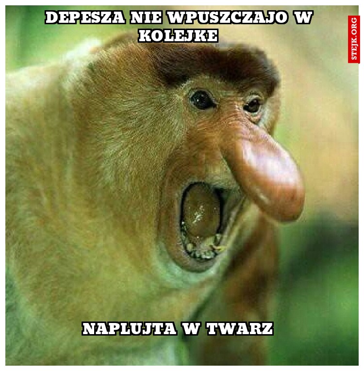 Depesza nie wpuszczajo w kolejke 