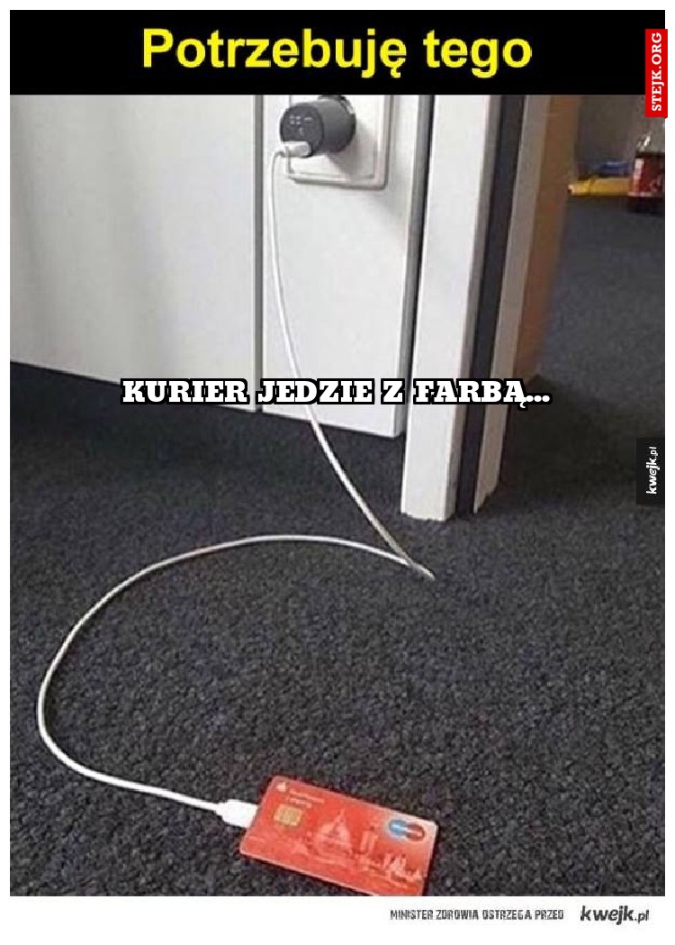 Kurier jedzie z farbą...