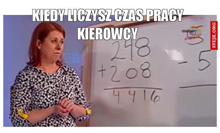 Kiedy liczysz czas pracy kierowcy