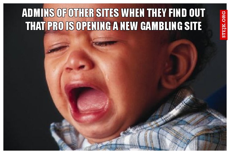 Admins of other sites when they find out that Pro is opening a new gambling site