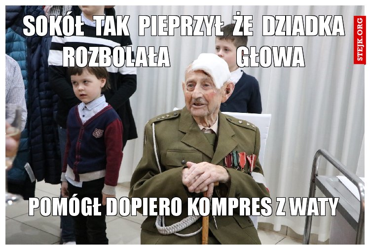 Sokół  tak  pieprzył  że  dziadka rozbolała               głowa
