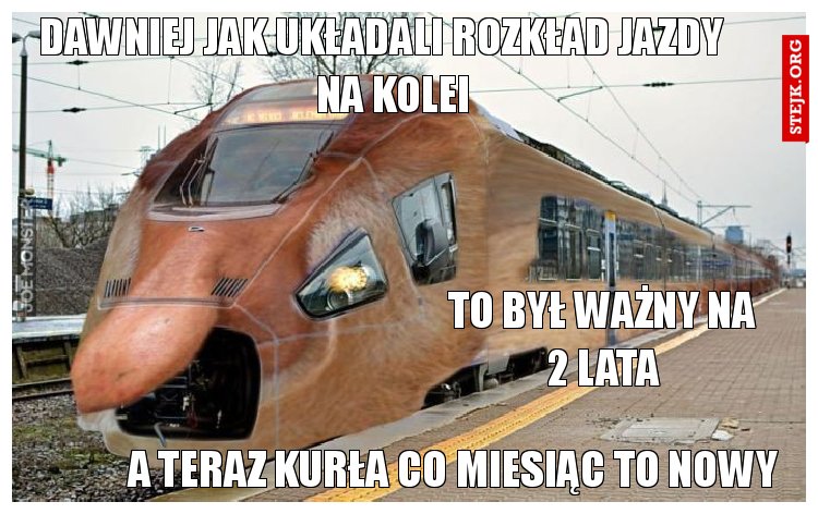 dawniej jak układali rozkład jazdy     na kolei 
