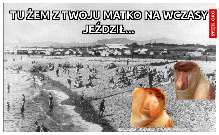 TU ŻEM Z TWOJU MATKO NA WCZASY JEŹDZIŁ...