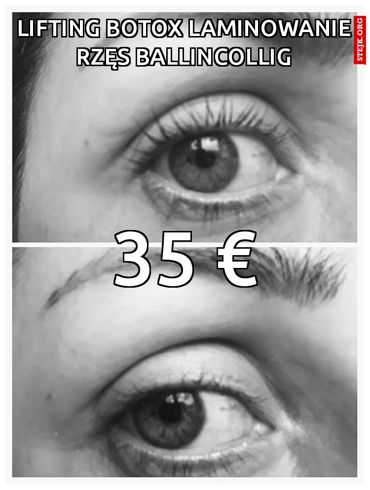 lifting botox laminowanie rzęs ballincollig