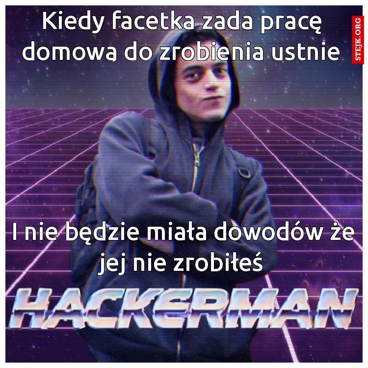 Kiedy facetka zada pracę domową do zrobienia ustnie