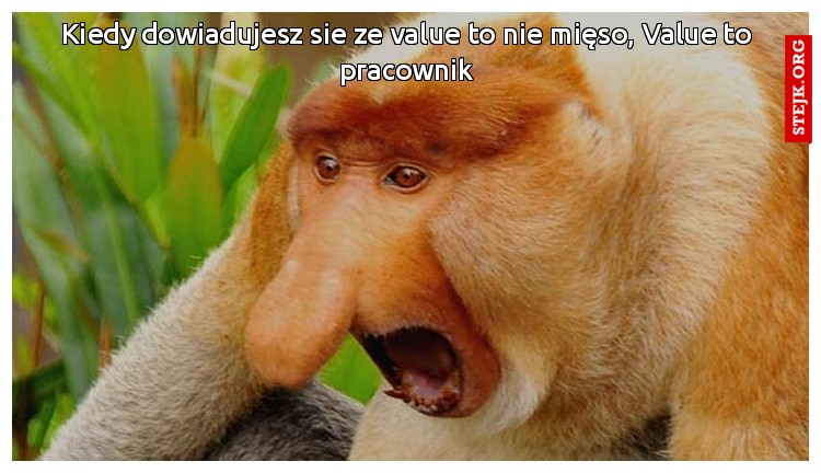 Kiedy dowiadujesz sie ze value to nie mięso, Value to pracownik
