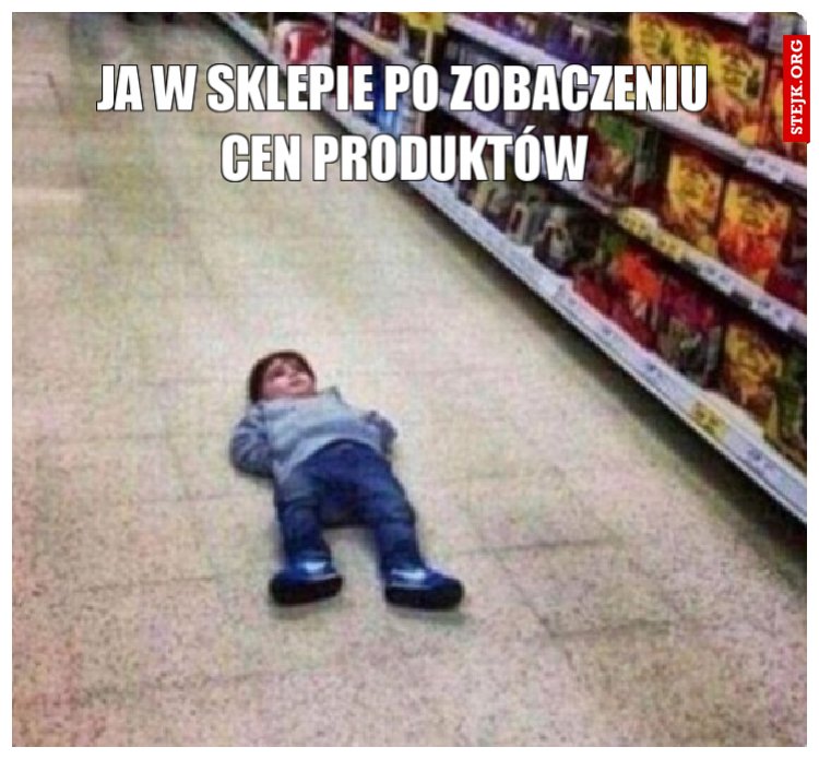 Ja w Sklepie po zobaczeniu Cen Produktów