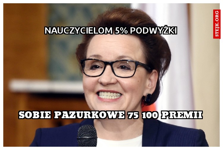 Nauczycielom 5% podwyżki