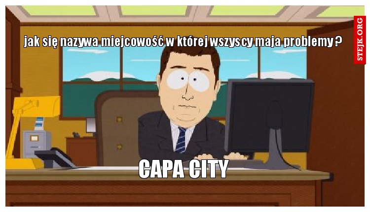 jak się nazywa miejcowość w której wszyscy maja problemy ?