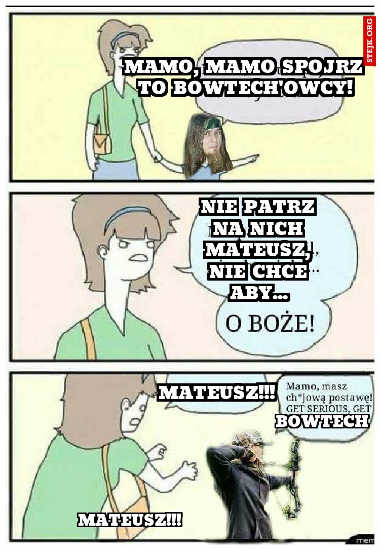 Nie patrz na nich Mateusz, nie chce aby...