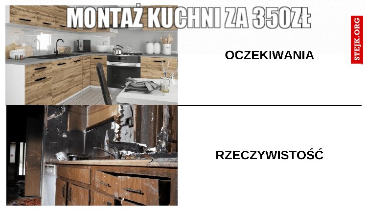 Montaż kuchni za 350zł