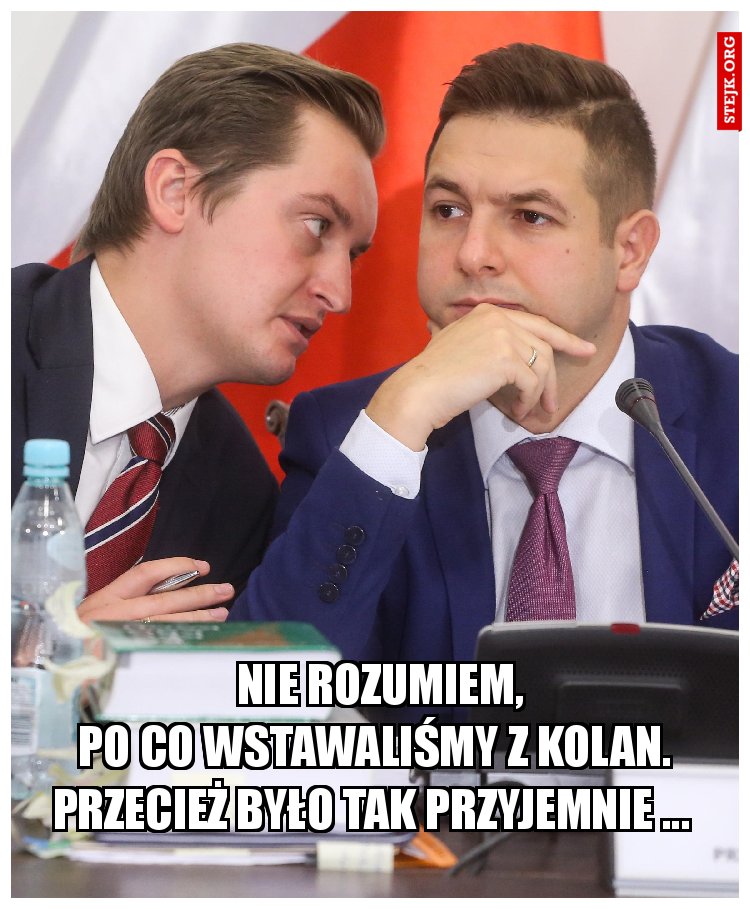                         nie rozumiem,                        po co wstawaliśmy z kolan. Przecież było tak przyjemnie ...