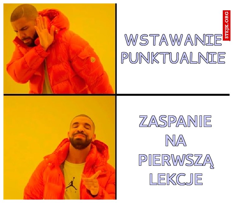 wstawanie punktualnie