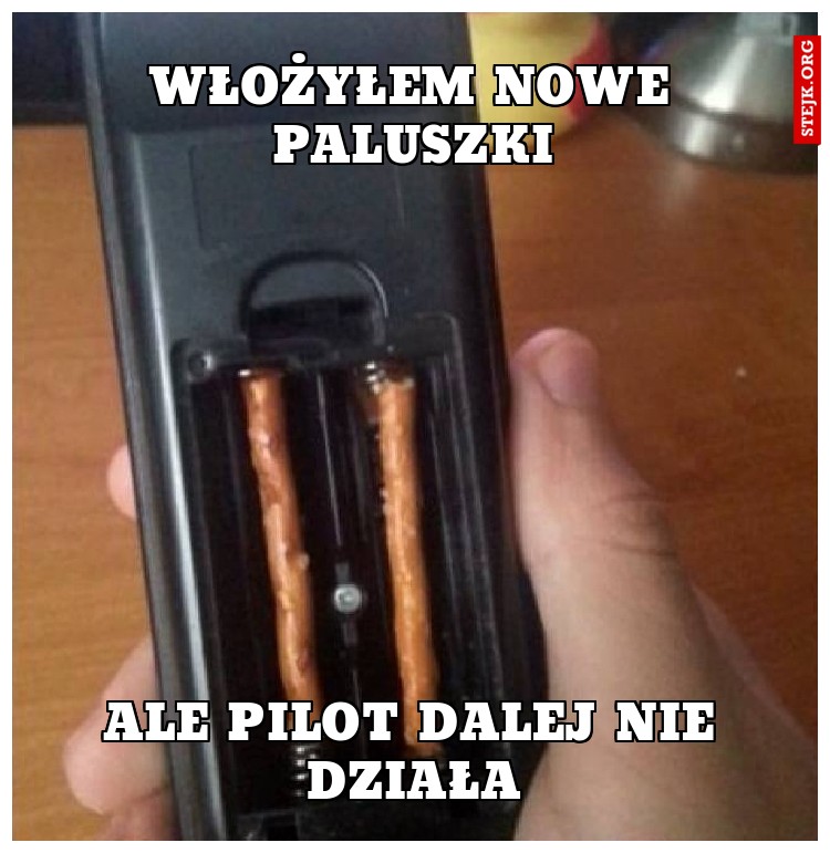 Włożyłem nowe paluszki